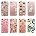 Qissy iPhone 7 Case Transparent TPU Cute Rabbit Elephant Bear Strawberry balloon Clear Design Cover (1)