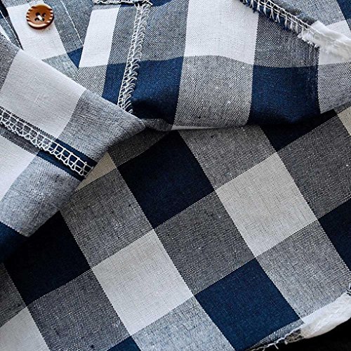 TiTCool Toddler Cool Baby Boy Plaid T Shirt Tops+Short Pants 2Pcs Outfits Clothes Set (Blue, 24M)