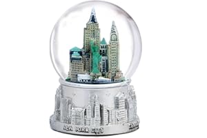 ZIZO USA New York City Silver with Color Snow Globe 3.5 Inches Tall
