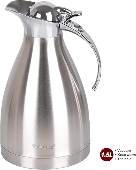 Vacuum Jug, Homecube Coffee Pot Coffee Thermos Stainless Steel Double