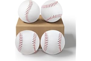 LAATSE Unmarked Adult Baseballs, Blank Standard Practice Baseball Size 9 Inch, Youth Baseballs Game Tball Balls for High School League Training, Pitching, Throwing and Autograph (2Pack, 4 Pack, 12 Pack)
