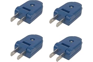 4Pcs American 2 Pin AC Electric Male Power Plug,Socket Outlet Adapter Wire Rewireable Extension Cord Connector with US Plug,1