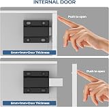 Tonitrui Magnetic Push Latches 4 Pack Black – Push to Open Cabinet Catches view 4