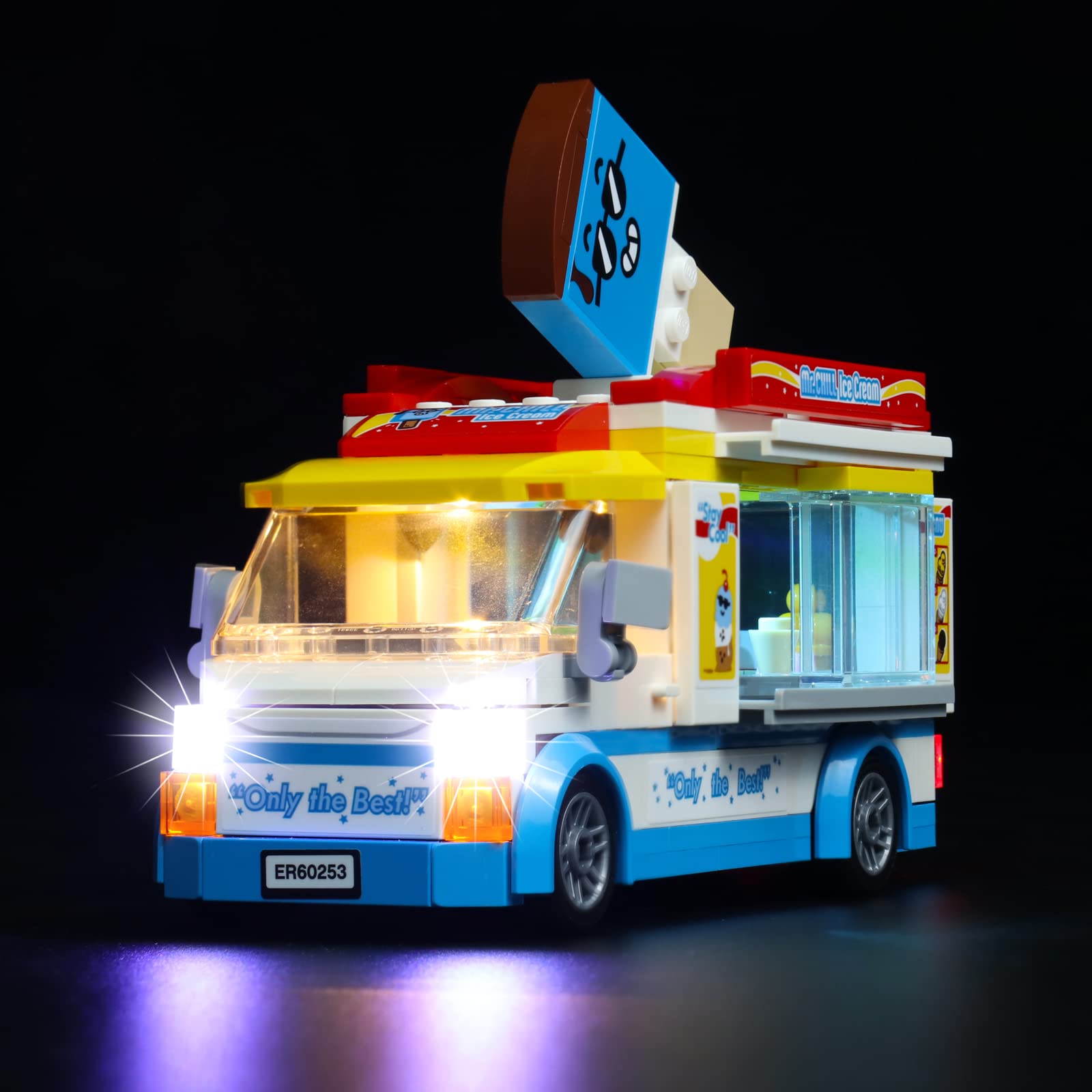 LED Light Set for Ice Cream Van Truck - Not Include Lego Models, LED Light Kit for 60253 City Great Vehicles Ice Cream Van Truck Toy