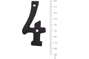 BetLight House Numbers- 3 Inch Innovative Wrought Iron Numbers- Vintage Nail on Die Cast Mailbox Numbers/Number 4