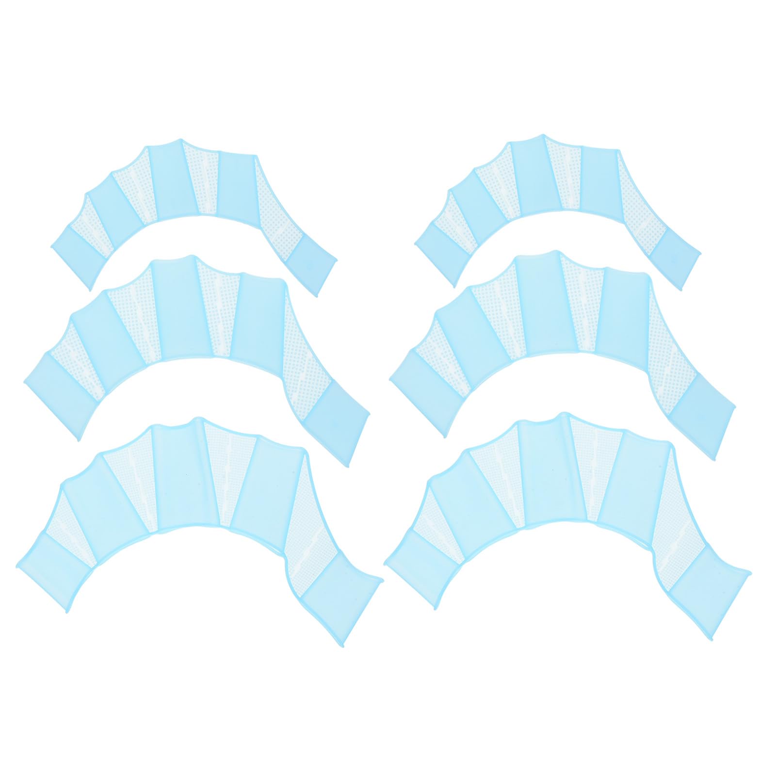 PATIKIL Silicone Swimming Gloves, 2 Pair Webbed Swim Gloves Finger Frog Type Water Resistance Gear Paddle Fins for Aquatic Training, Blue, S