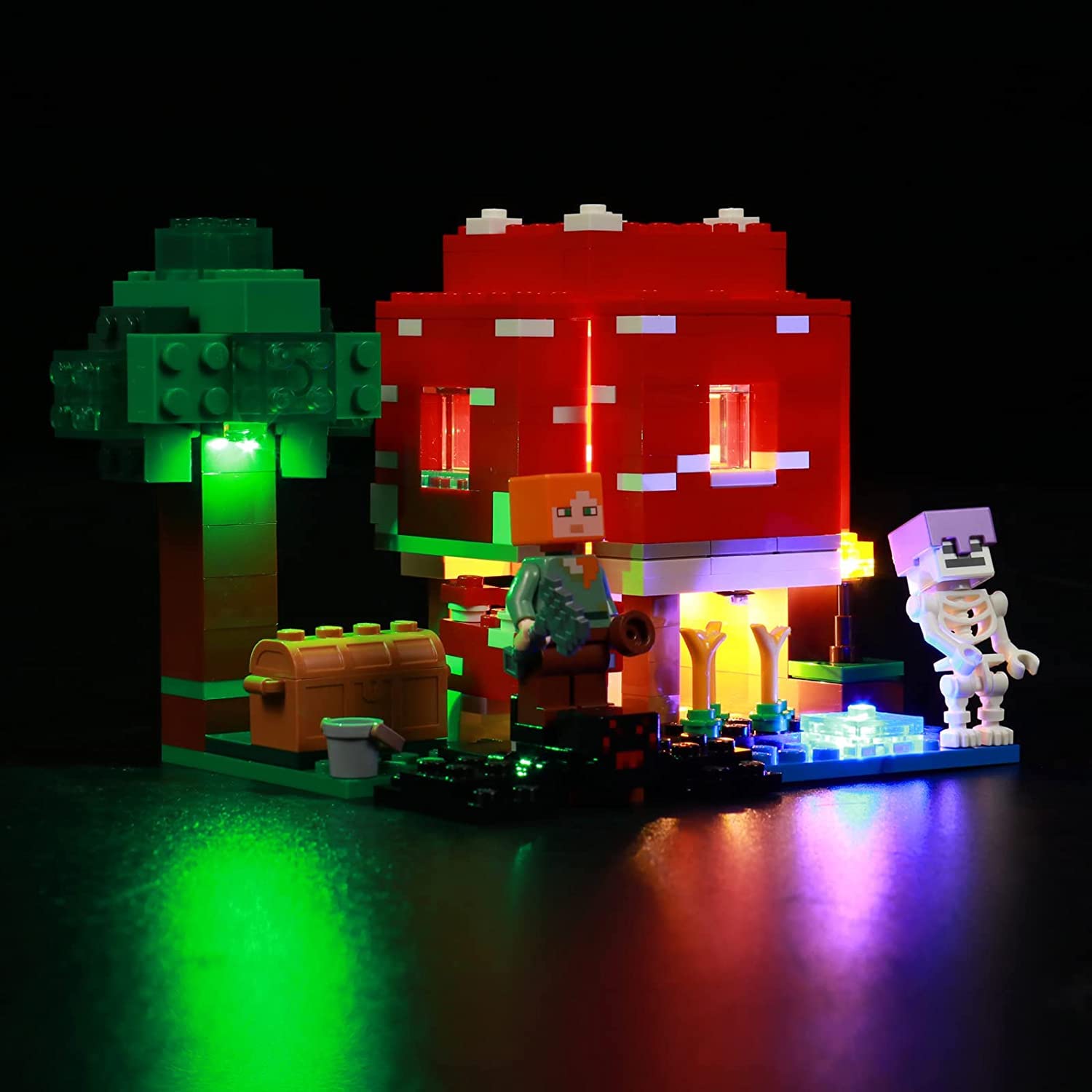 BrickBling LED Light Set for Lego 21179 Minecraft The Mushroom House Toy Set, Decoration DIY Lighting Set for Lego The Mushroom House (No Model Included, Lighting Only) — image 1