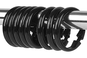 calfken 12Pcs Shower Curtain Rings,Shower Curtain Hooks with Unbreakable Plastic,O-Shaped Shower Hooks for Shower Curtain Rod