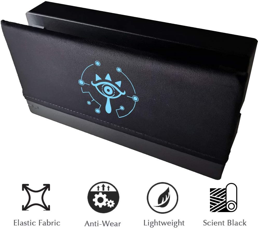 Jamont Switch Dock Sleeve Compatible with Nintendo Switch Dock Set, Switch Dock Socks Covers Switch HDMI Dock Station Skin, Switch Dock Cover Gift Anti Scratch Dust, Black/Blue