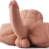 10LB Realistic Male Sex Doll with Huge Dildo for Women Riding Gay Play | 3D Lifelike Adult Torso Sex Doll with 7.4In Dildo, T