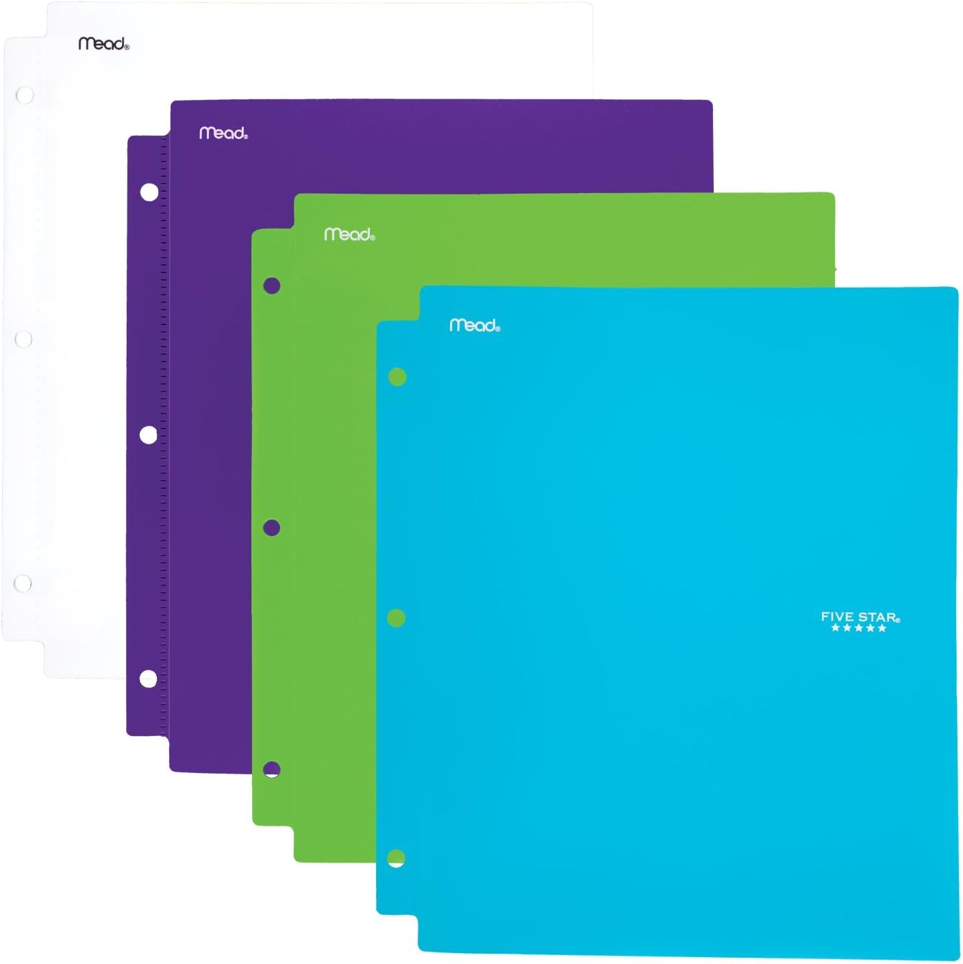 Five Star 2 Pocket Folders with Prong Fasteners, Folders