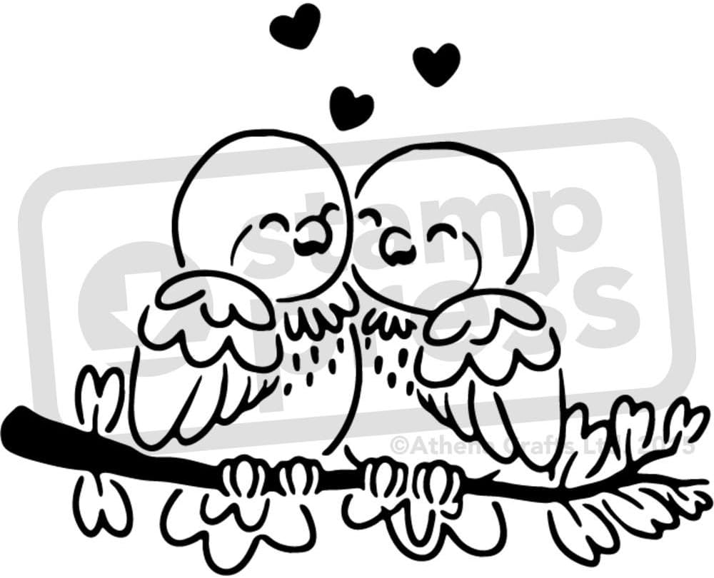 Amazon.com: A5 'Love Birds' Wall Stencil / Template (WS00021532): Arts ...