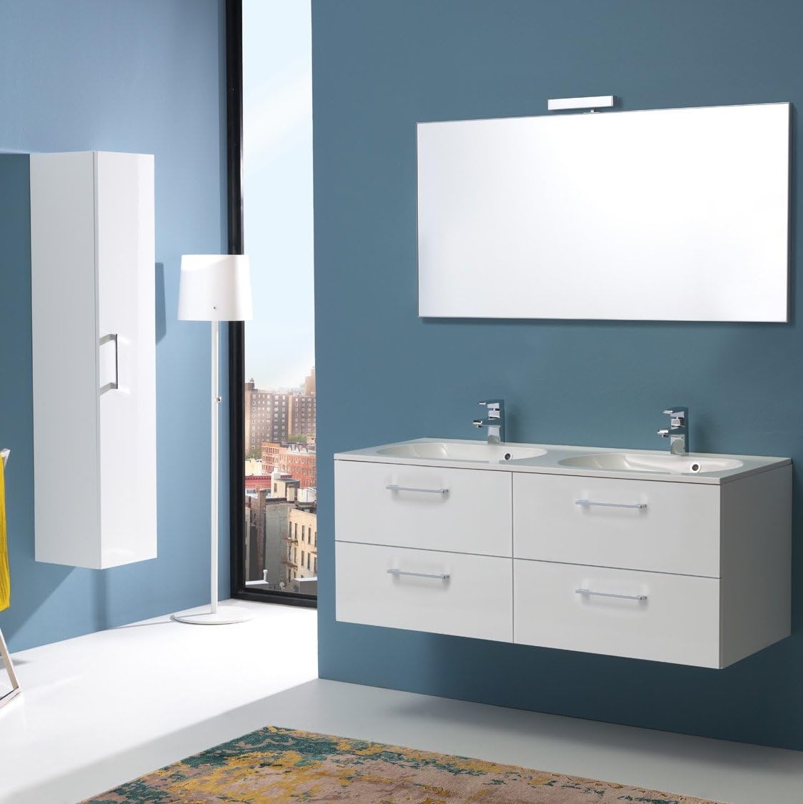 mobile bagno 120 cm doppio lavabo