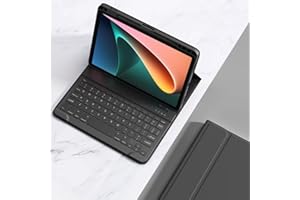 kaitesi Keyboard Case for iPad Mini A17 Pro/iPad Mini 6th Generation Magnetic Detachable Bluetooth Keyboard Cover with Pencil Charging Holder for iPad Mini 7/6 (Black)