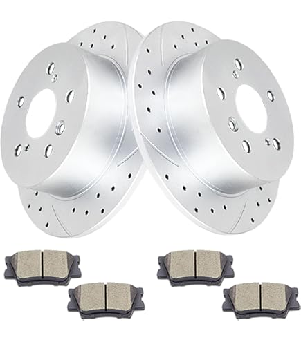 Front Rear Disc Rotors Brake Pads For 2013-2017 Toyota Camry Avalon Lexus ES350