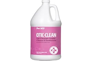 Pet MD Otic-Clean Dog Ear Cleaner - Veterinarian-Formulated Otic Ear Solution for Dogs & Cats - Pet Ear Cleaner for Itch, Odor, & Wax Buildup - Deodorizing Cat Ear Cleaner Solution - 1 Gallon