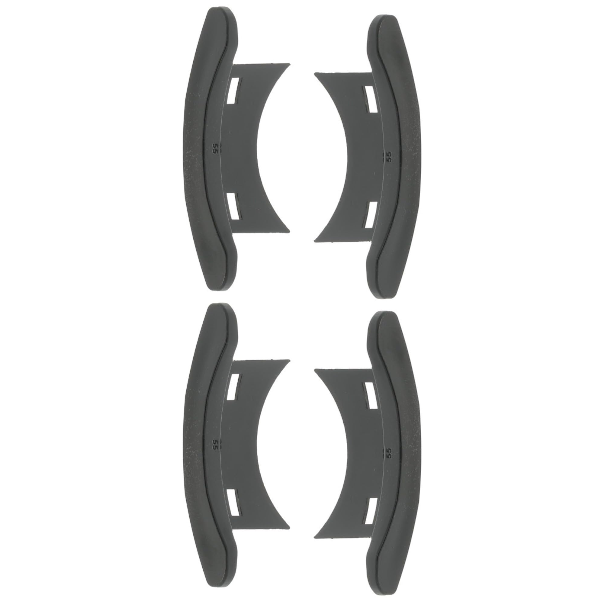 cyclingcolors 3666690062628 4X tappi di copertura Guida 4 x Caps Guide Slats Window Blinds Plastic Clips Hooks Covers Black for 55 x 13 mm and 14 mm