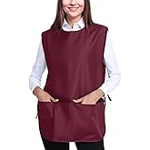 BOHARERS Smock Cobbler Apron for Women men-with Side Ties and 3 Pockets for Chef kitchen,Cleaning,Hairstylist