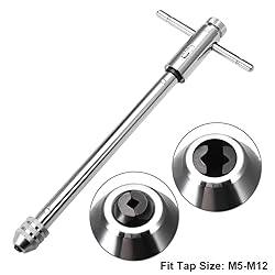 uxcell Adjustable Ratchet Tap Wrench T-Handle, for