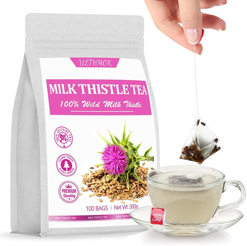 ULTHMOK Premium 100 Milk Thistle Tea Bags 100% Wild Milk Thistle Seeds