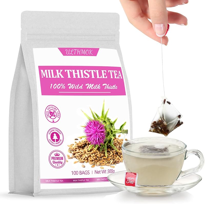 ULTHMOK Premium 100 Milk Thistle Tea Bags 100% Wild Milk Thistle Seeds