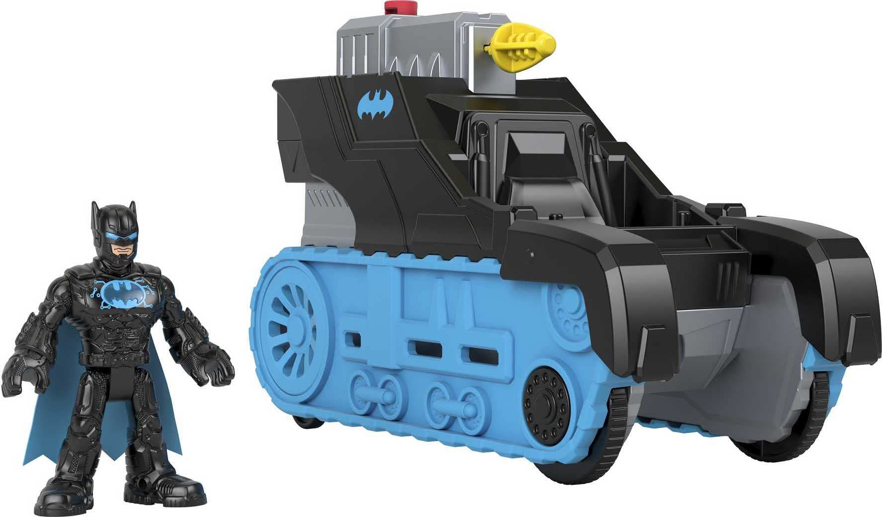 Fisher Price Imaginext GVW26​ DC Super Friends Bat-Tech Tank, Push-Along Vehicle with Batman Figure for Preschool Kids Ages 3 to 8 Years, Multicolor, 13.9 cm*9.6 cm*19.9 cm