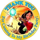 12 ELENA OF AVALOR - Birthday Party Favor Stickers/Labels for Gift, Goody Treat Bag (2.5 inches circle stickers, bags not included)