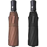 RONIARE 2 Packs Travel Umbrellas for rain Windproof Compact Umbrella Folding Small Strong and Portable Automatic Open and Close - Men and Women
