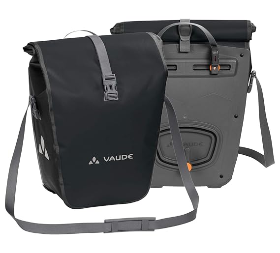 VAUDE Aqua Back Fahrrad Tasche – wasserdichte Gepäckträger Tasche im praktischen 2er Set – Fahrradtasche aus robustem & PVC-f
