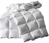 WR Down Comforter,All Season Goose Down Comforter,Queen Duvet Insert 1200 Thread Count 750+ Fill Power 100% Egyptian Cotton(90x90 White) (Queen Size)