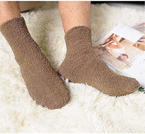 Slaxry Unisex Winter Warm Comfortable Fluffy Cashmere Socks Soft Fuzzy Floor Socks (Coffee)