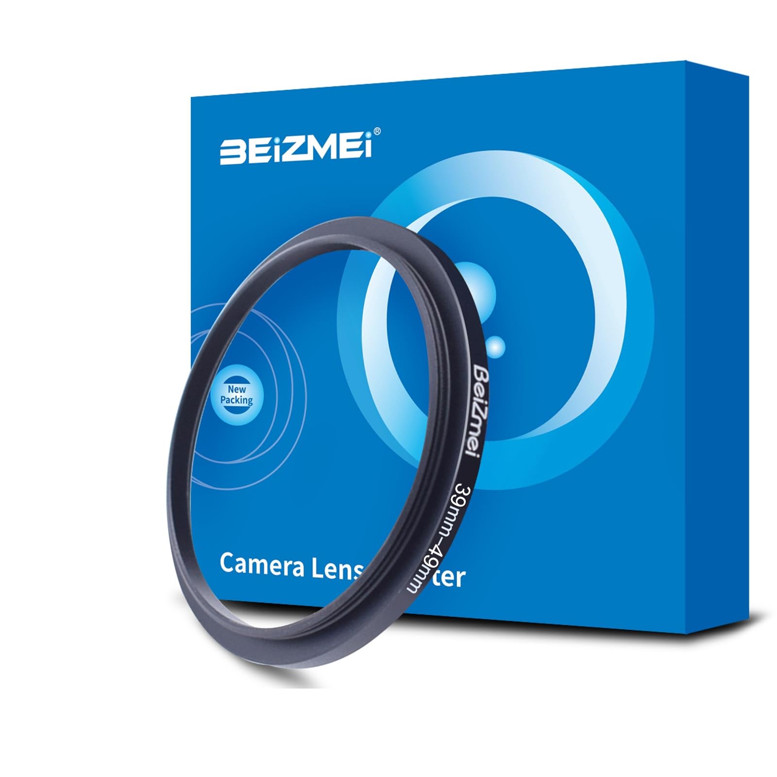 Camera Filters Ring,39mm-49mm Step-Up Ringfor Filters Compatiable All Brands Ø39mm Lens to Ø49mm UV ND CPL Camera Filter.Made of CNC Machined.