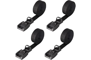 MIND&ACTION Mind and Action 16 Ft Sturdy Tie Down Strap Lashing Strap with Rubber Padded Cam Lock Buckle,for Car Roof Rack,Kayak Canoe SUP Surfboard Tie Down,Boat Trailer Tow Straps(4 Pack)