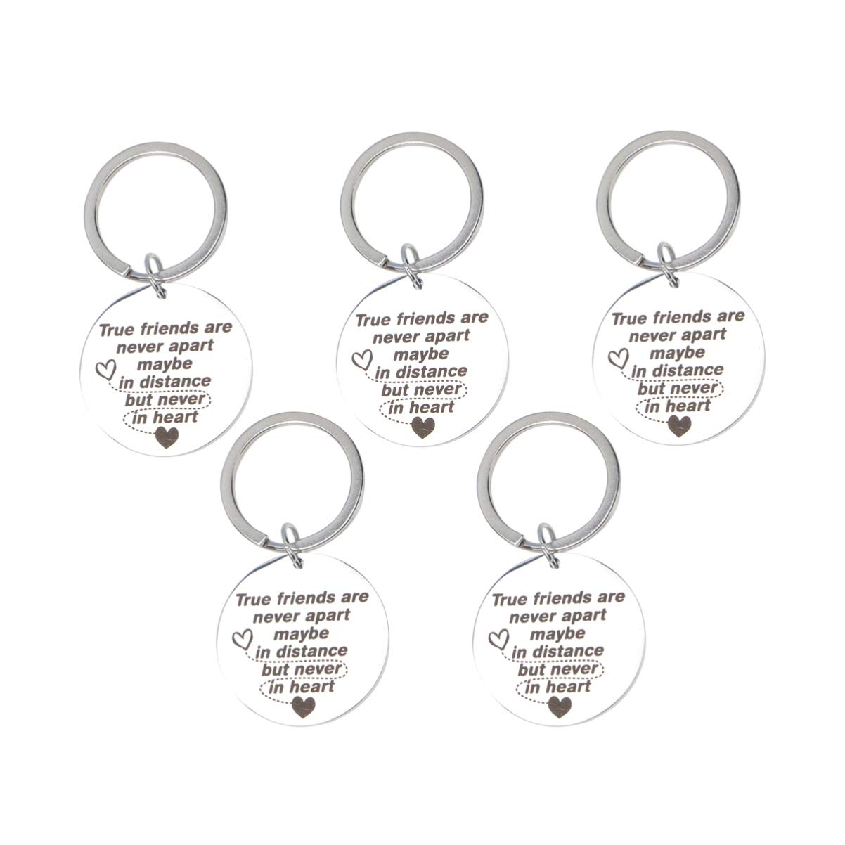 NUOBESTY 5pcs Friend Keychains for Five Puzzle Pieces Matching Keying Friendship Keychains Graduation