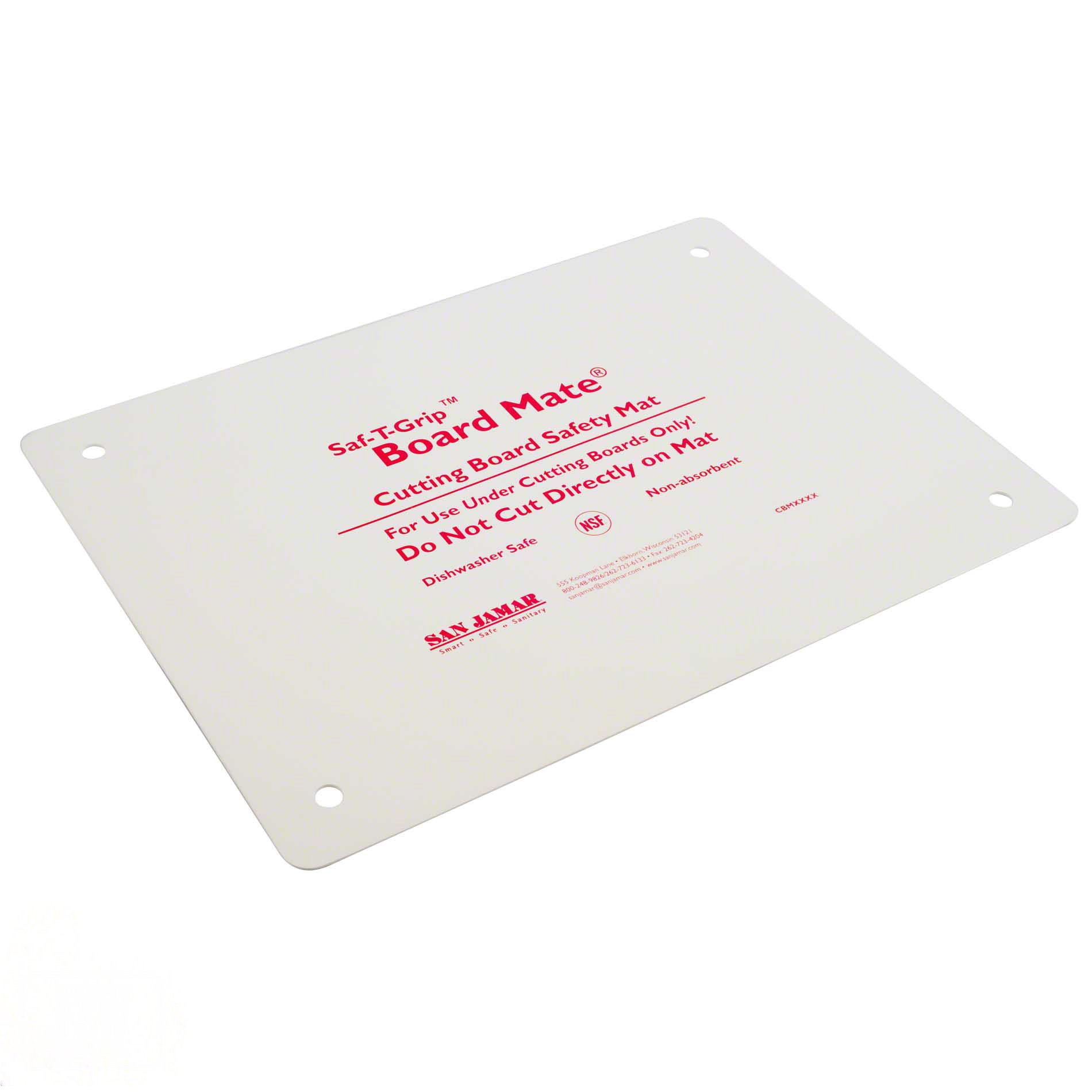 San Jamar CBM1318 Saf-T-Grip Board-Mate Nonslip Cutting Board Mat, 18" Width x 13" Height