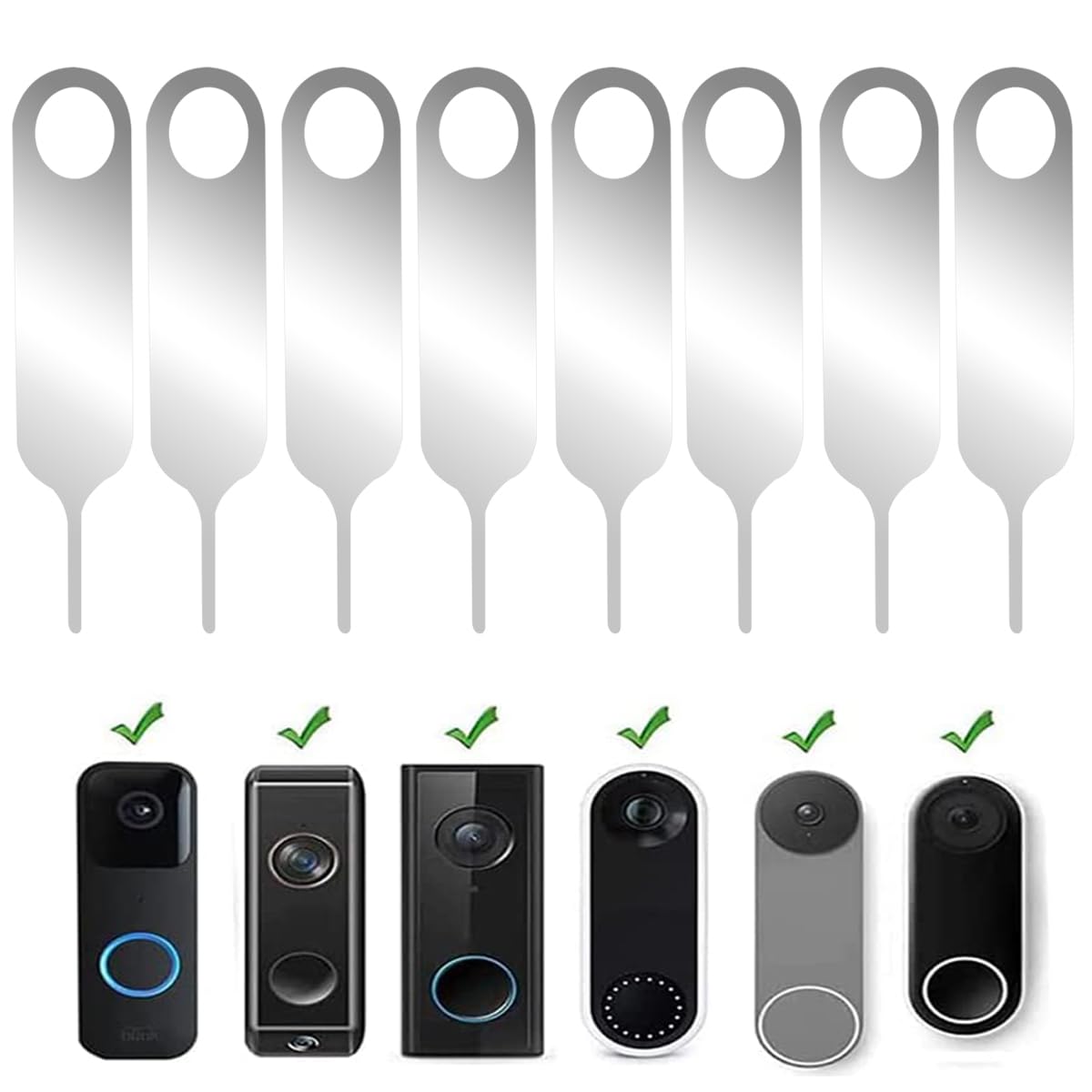 8 Pcs Doorbell Security Pin Key, Release Key Security Removal Tool Replacement,Compatible with All Models of Nest Video Doorbell