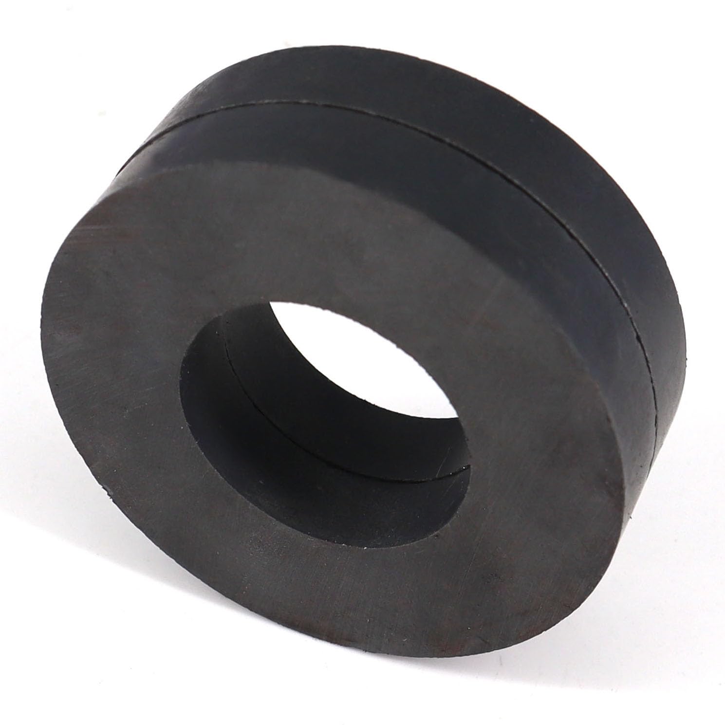AOMAG Ferrite Magnet Ring OD60 x ID32 x 10mm Large Grade C8 Ceramic Magnets for Science (Pack of 2)