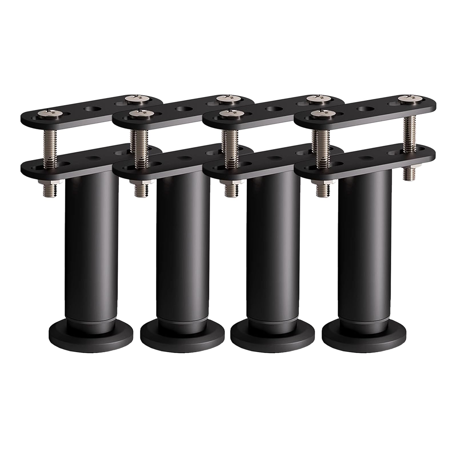 KOVNISE 4Pcs Adjustable Height Bed Support Legs 7.08-12.2 inch Support Replacement with Linking Tabs, for Bed Frame/Bed Center Slat/Furniture, Heavy Duty Metal Bed Slats Legs
