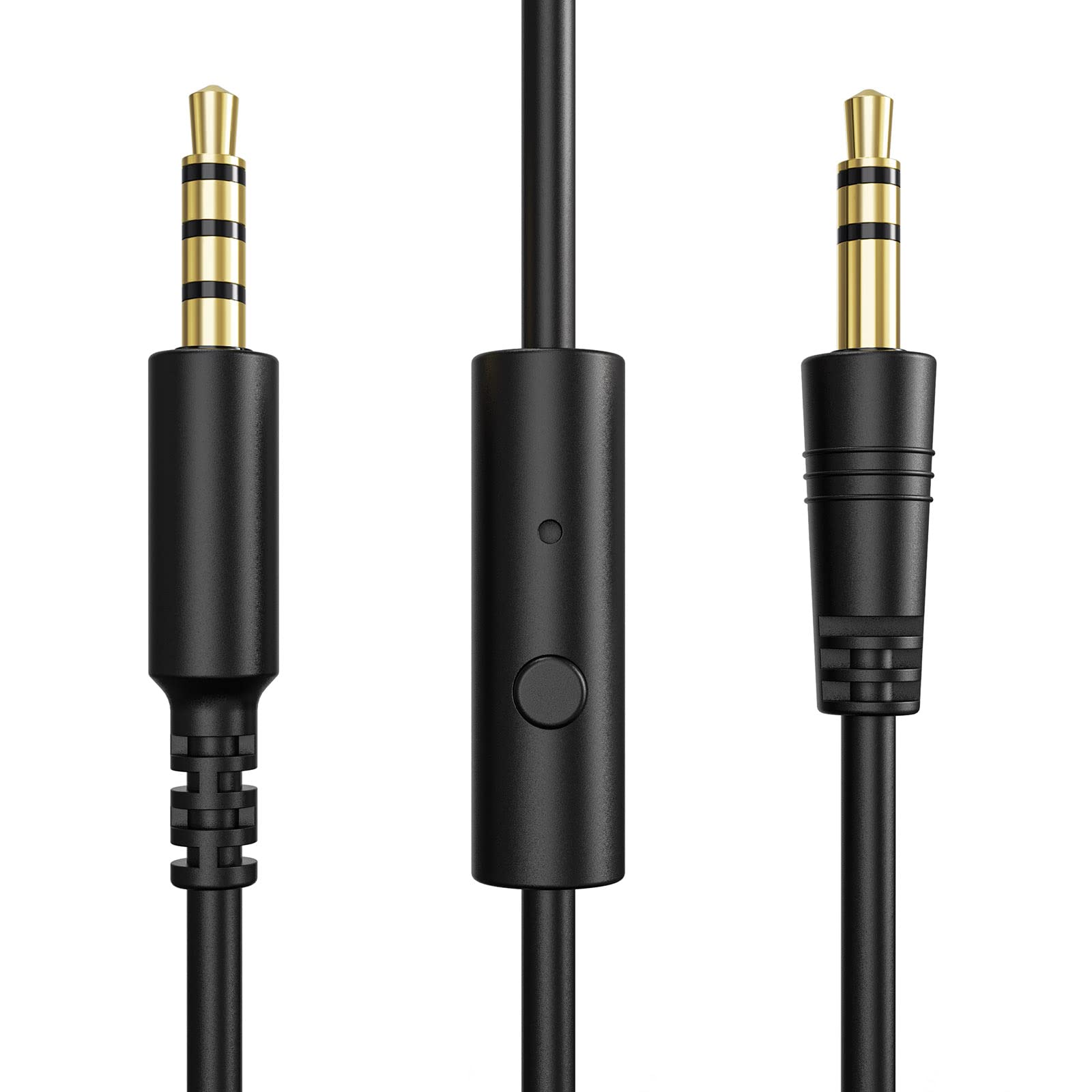 3.5mm Audio Cable For Headphones,speakers With Microphone and On Off Button 1.2m