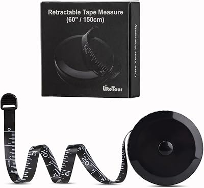 LiteTour Tape Measure for Body Dual Sided 150cm Retractable Tailor Measuring