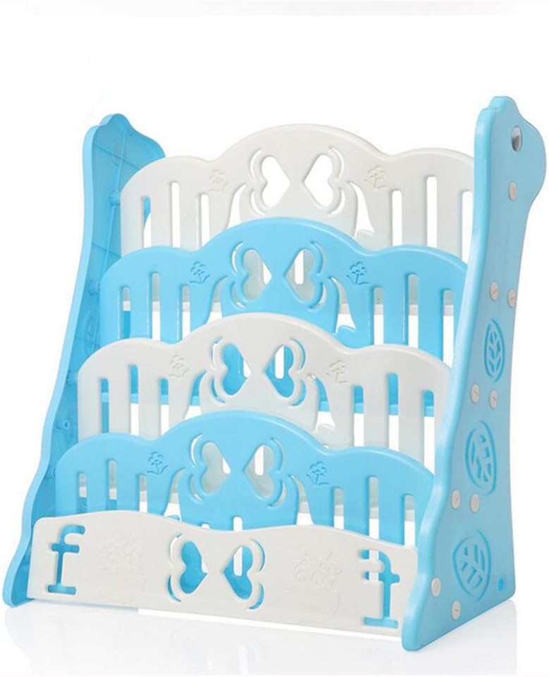 LANKUO Kids Book Rack Storage Bookshelf (blue)