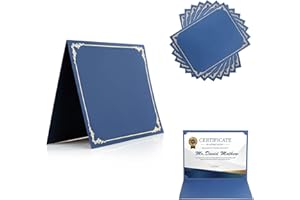 C CRYSTAL LEMON Certificate Holder – 24-Piece Pack Certificate Covers - 11.7 x 9.4 x 1.7-inch Diploma Holder – Ideal for Promotion Diploma, Certification – Navy Blue Certificate Folder with Gold Border