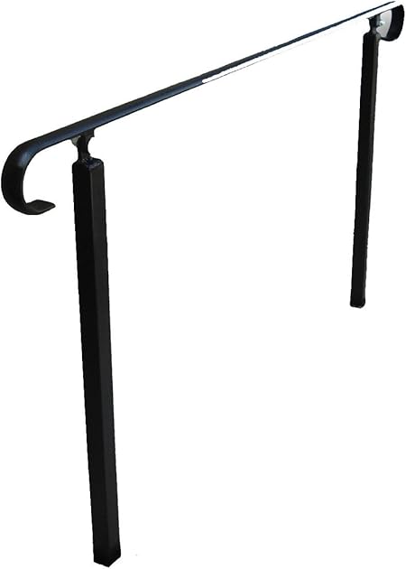 Schmiedeeisen Gelander Metall Handlauf Fur Aussen Auf Zwei Pfosten Zum Einbetonieren Anpassbar Fur Stufen Oder Hange Amazon De Garten