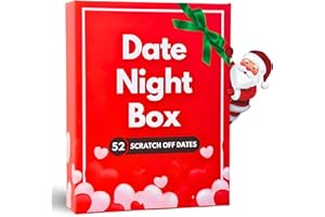 DATE NIGHT BRANDS Date Night Box: 52 Fun & Romantic Scratch-Off Date Night Ideas Card Game, Christmas Stocking Stuffer Gift for Him, Her, Husband, Wife, Boyfriend, Girlfriend, Couples