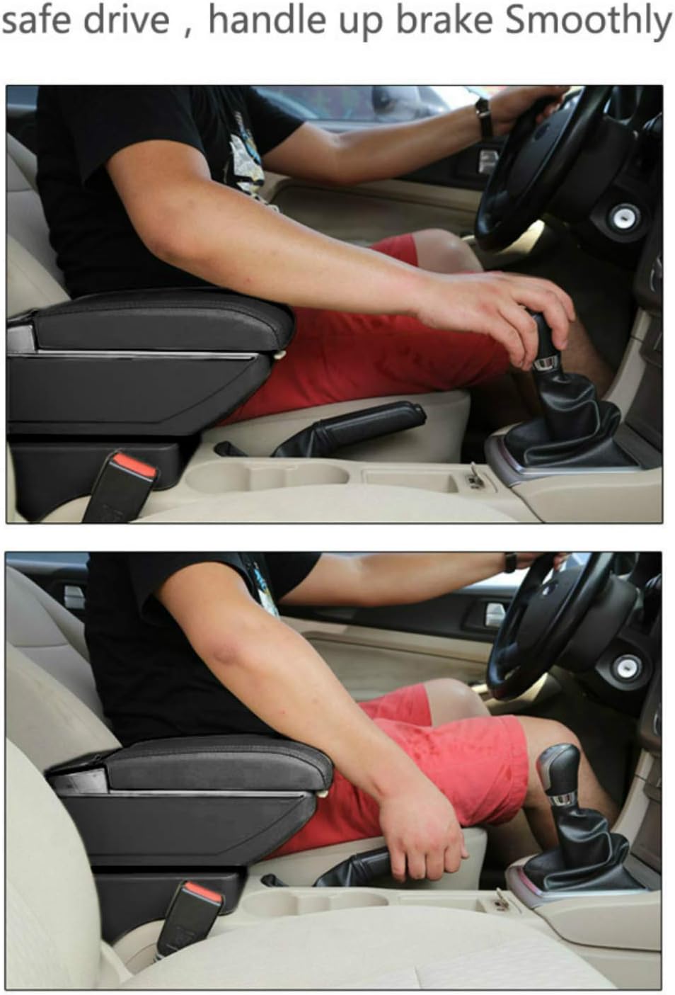 aftermarket car consoles on Amazon Com For Ford Focus 2 Mk2 2009 2012 Luxury Car Armrest Center Console Accessories The Cover Can Raised Oversized Space Built In Led Light With Cup Holder Removable Ashtray Black Automotive