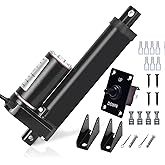 6 Inch (6") Stroke Linear Actuator 12V High Speed Actuator Motor 1000N 14mm/s with Brackets Mounting DC 12V Linear Actuator with Reverse Polarity Toggle Switch
