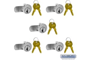 SALSBURY INDUSTRIES 3590-5 Lock for Vertical Mailbox Door 2 Keys PER Lock-5 Pack