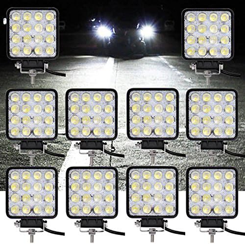 VINGO® 48 W Led Flood Light Offroad Lamp Cool White 6500 K 4320LM, X10 Tractor Work lamp