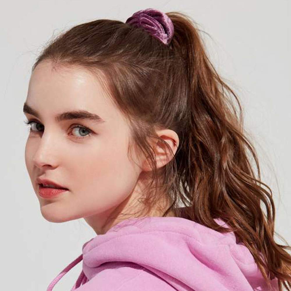 HYCKee 20 Pack Hair Scrunchies, Velvet Hair Ties Elastic Hair Bobbles Bands Ponytail Holder Hair Scrunchy for Girls Women Hair Accessories, 20 Colours