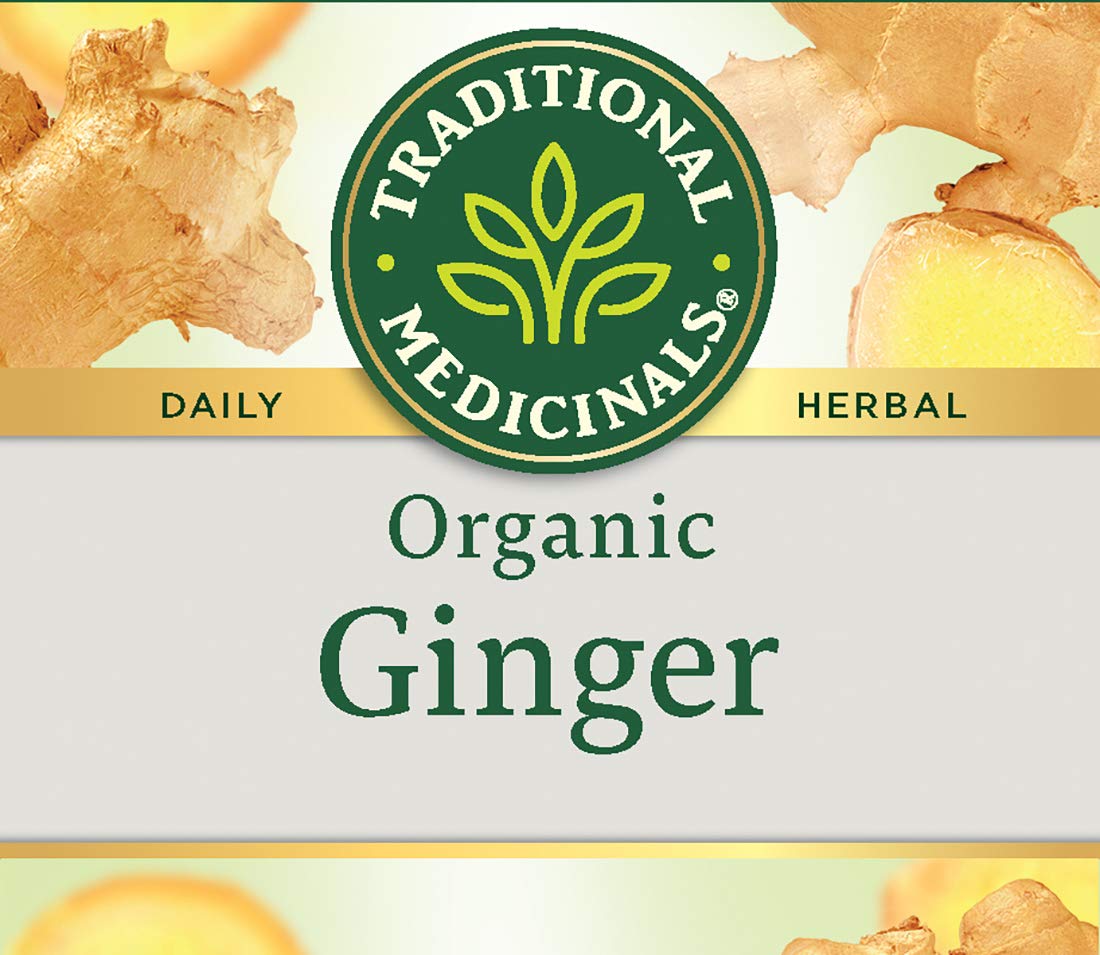 Traditional Medicinals Organic Ginger Herbal Leaf Tea, 16 Tea Bags (Pack of 6): Grocery & Gourmet Food